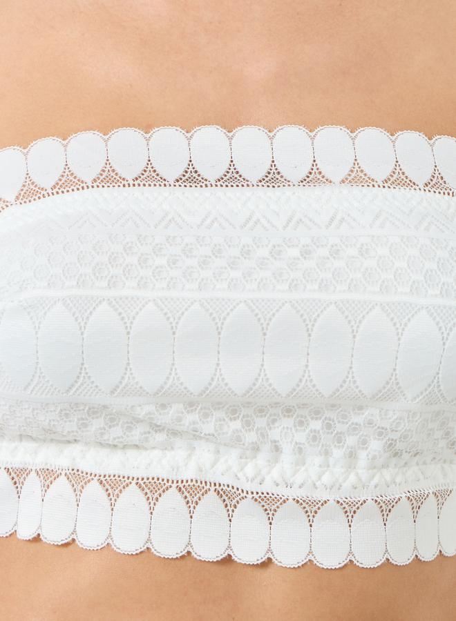 تايك تو طقم لانجري حمالة صدر دانتيل بدون حمالات وبدون أسلاك مع كيلوت - Image 3